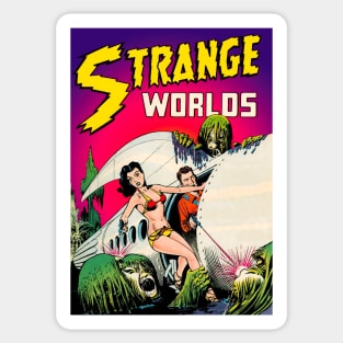 Vintage Sci-Fi Comic Book Art Sticker